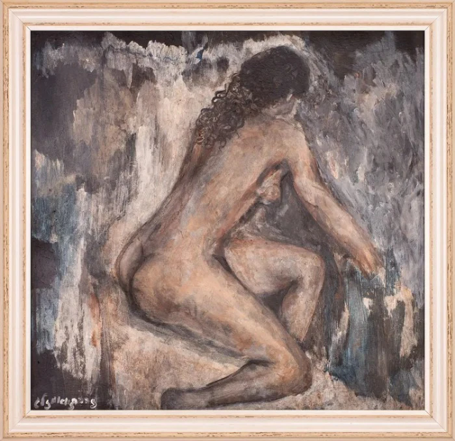 "עירום" | אקריליק על לוח עץ ממוסגר 57/57