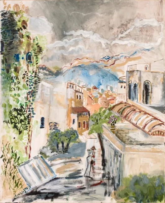 " מבט אל הוואדי " | מחווה לזריצקי . ( הוצג בתערוכת דיאלוג מחווה לאמן . 110/90