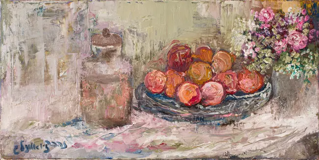 "טבע דומם עם פירות" שמן על בד 60/30