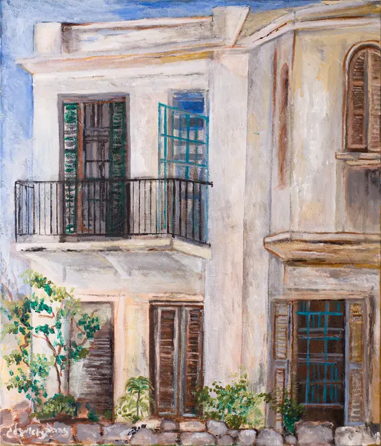 "בית במושבה הגרמנית" אקריליק 60/70