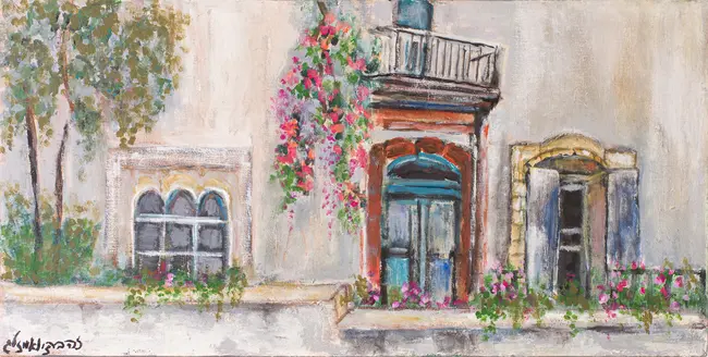 "בית במושבה" אקריליק 54/21